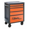 Beta Tool Cabinet, 5 Drawer, Orange, Sheet Metal, 29 in W x 17-1/2 in D x 38 in H 024004651